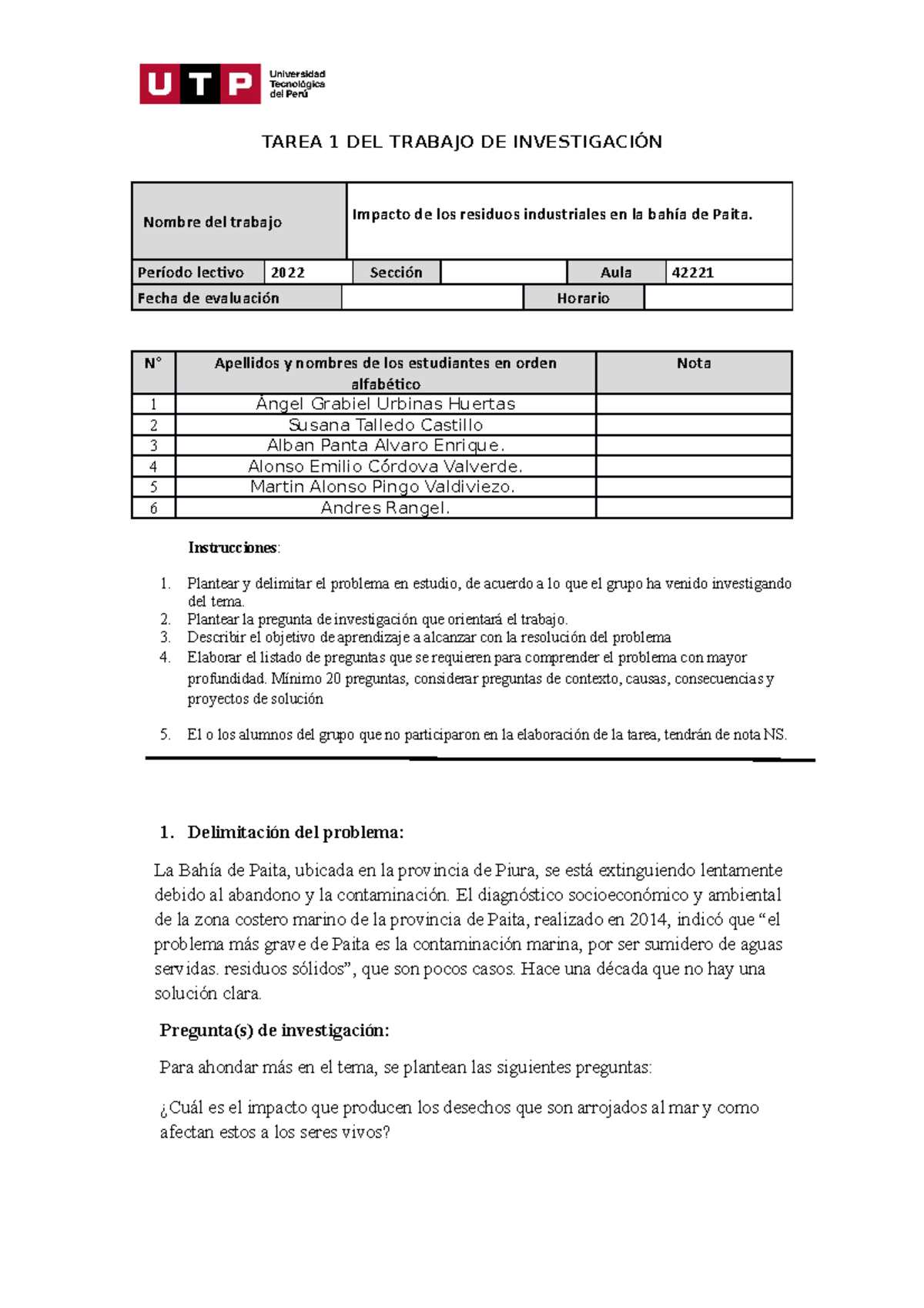 Semana 5 - Tarea 1 - Plantilla - Delimitación del tema de investigación ...
