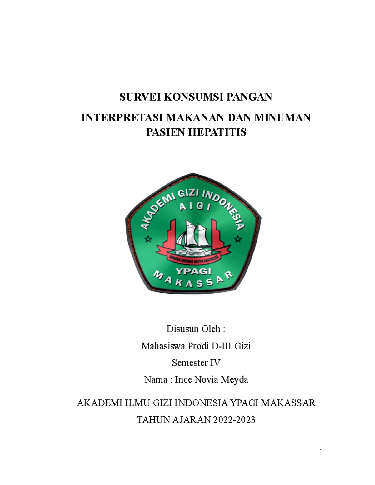 Makalah Interpretasi SKP - SURVEI KONSUMSI PANGAN INTERPRETASI MAKANAN ...