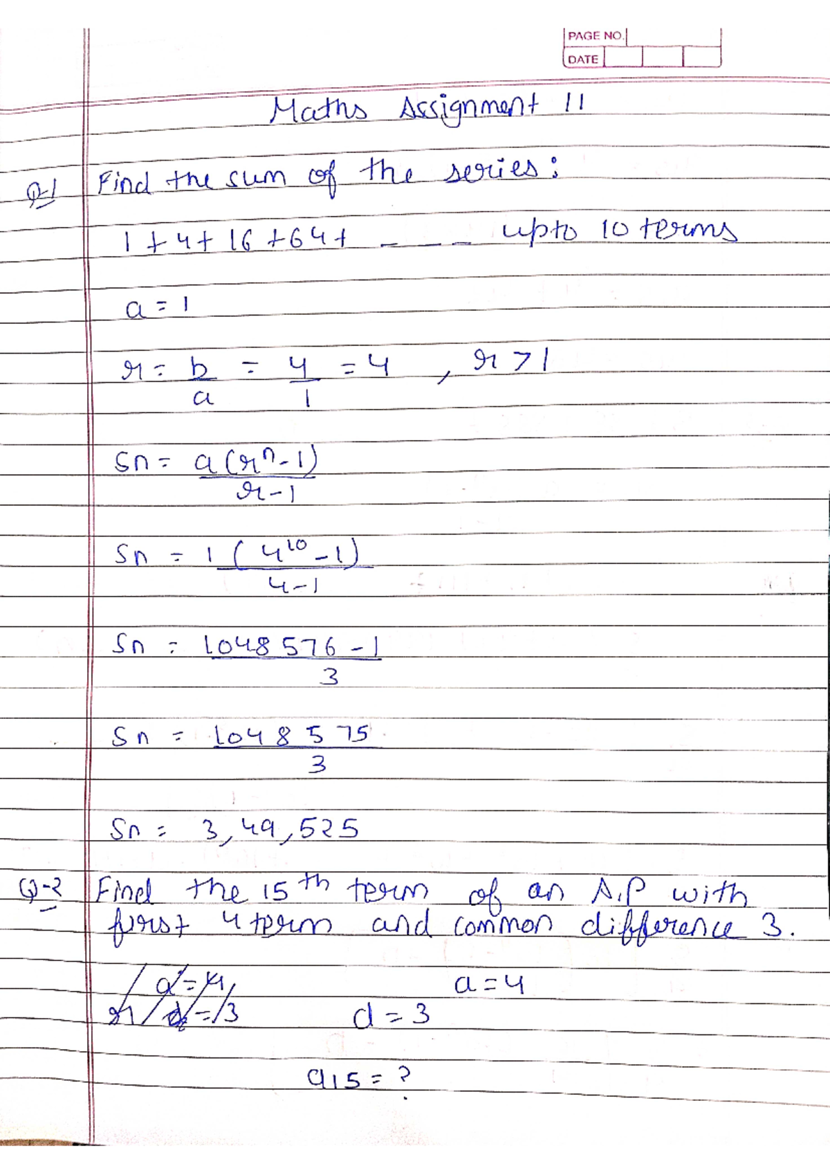 Bm assignment 2 - About important questions in business mathematics ...