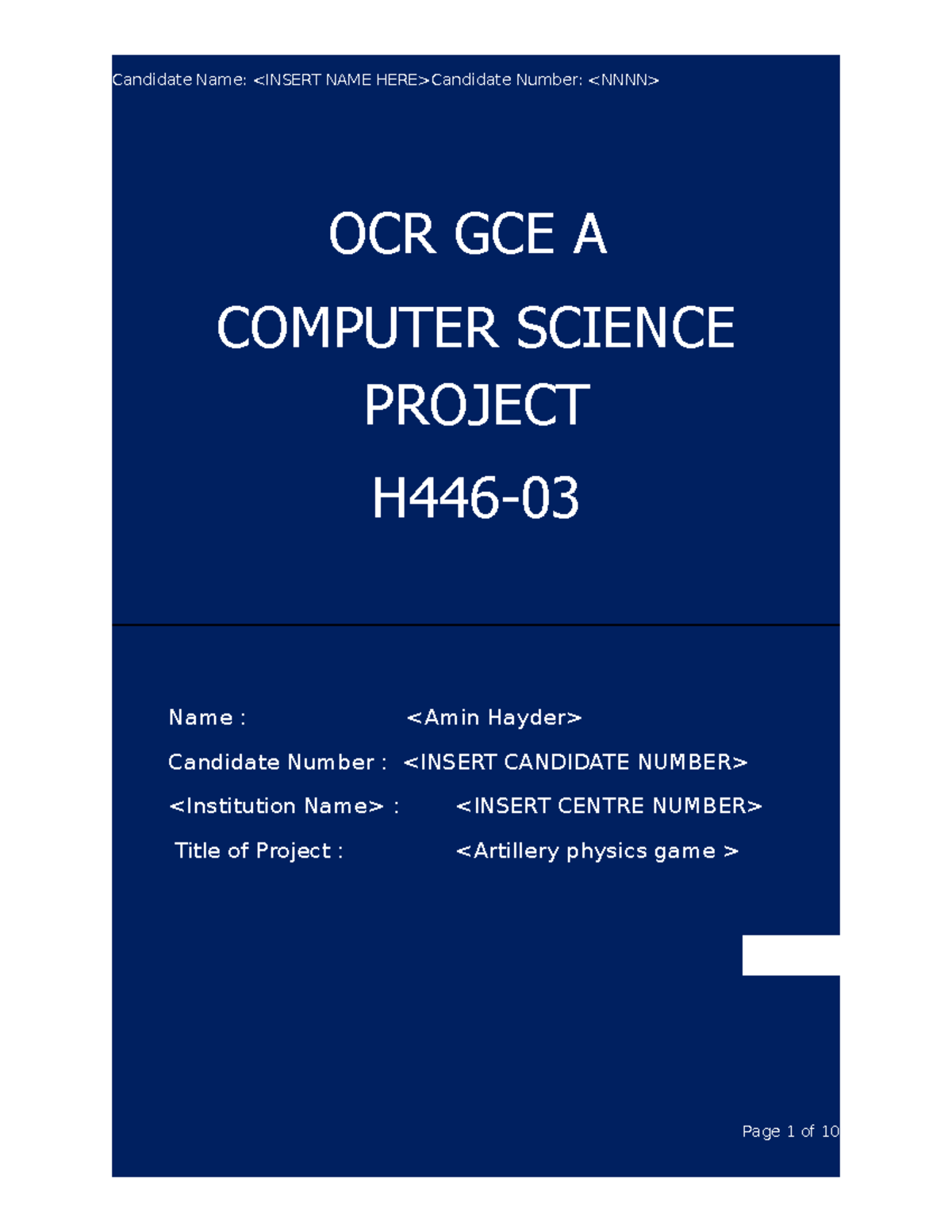Project document - More premiumm - OCR GCE A COMPUTER SCIENCE PROJECT ...