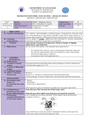 Detailed Lesson PLAN IN Science 5 - DETAILED LESSON PLAN IN SCIENCE 5 I ...