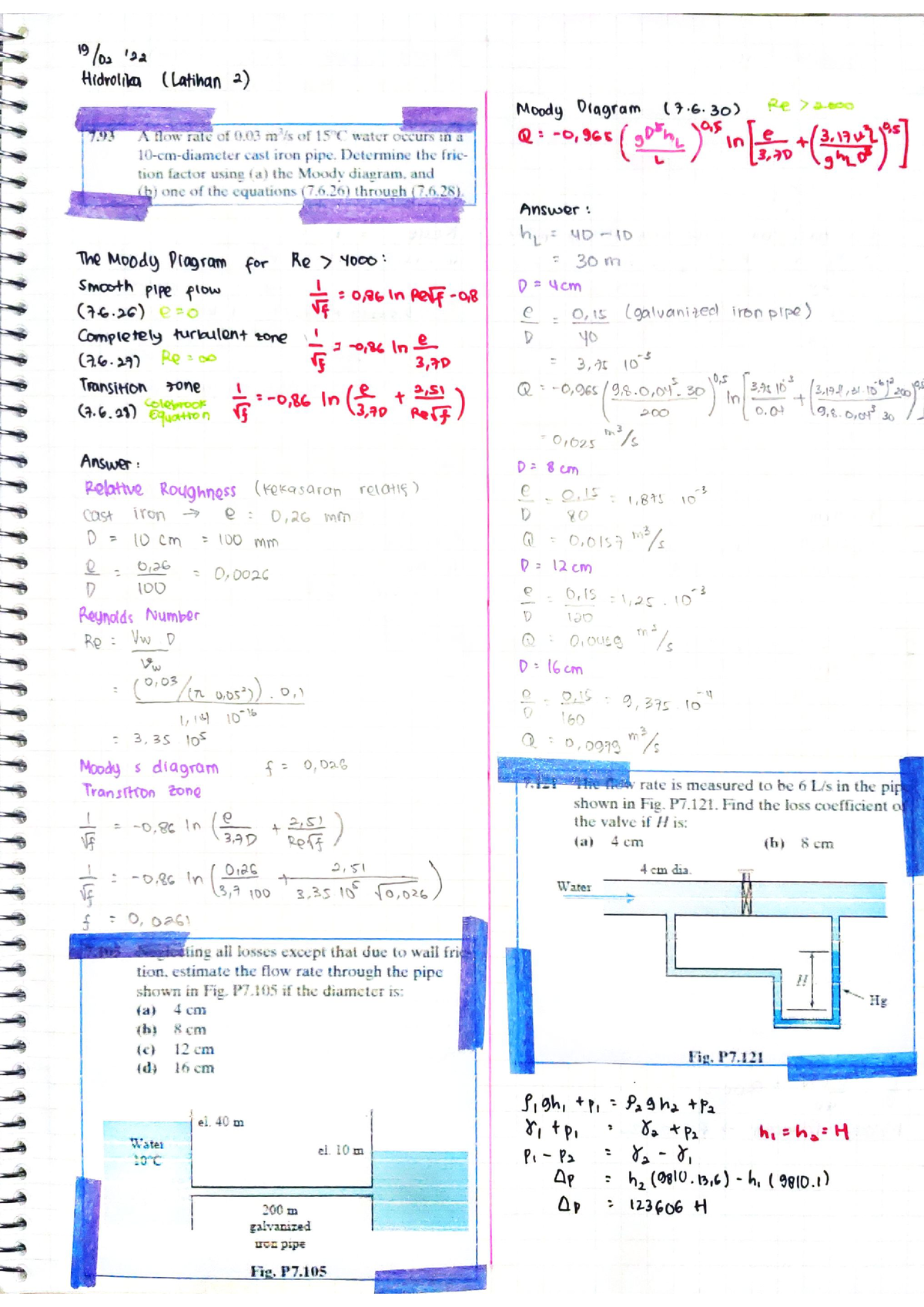 Jawaban Mechanics Of Fluid Potter chapter 7 - Fluid Mechanics 3 - Studocu