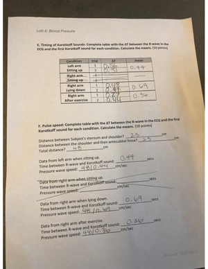 Lab 6 page 3 - The lab report for lab due the next lab - PHIZ 206 