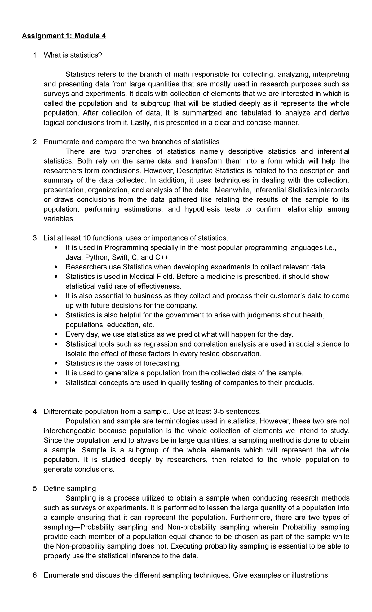 statistical analysis 1 module 4 assignment