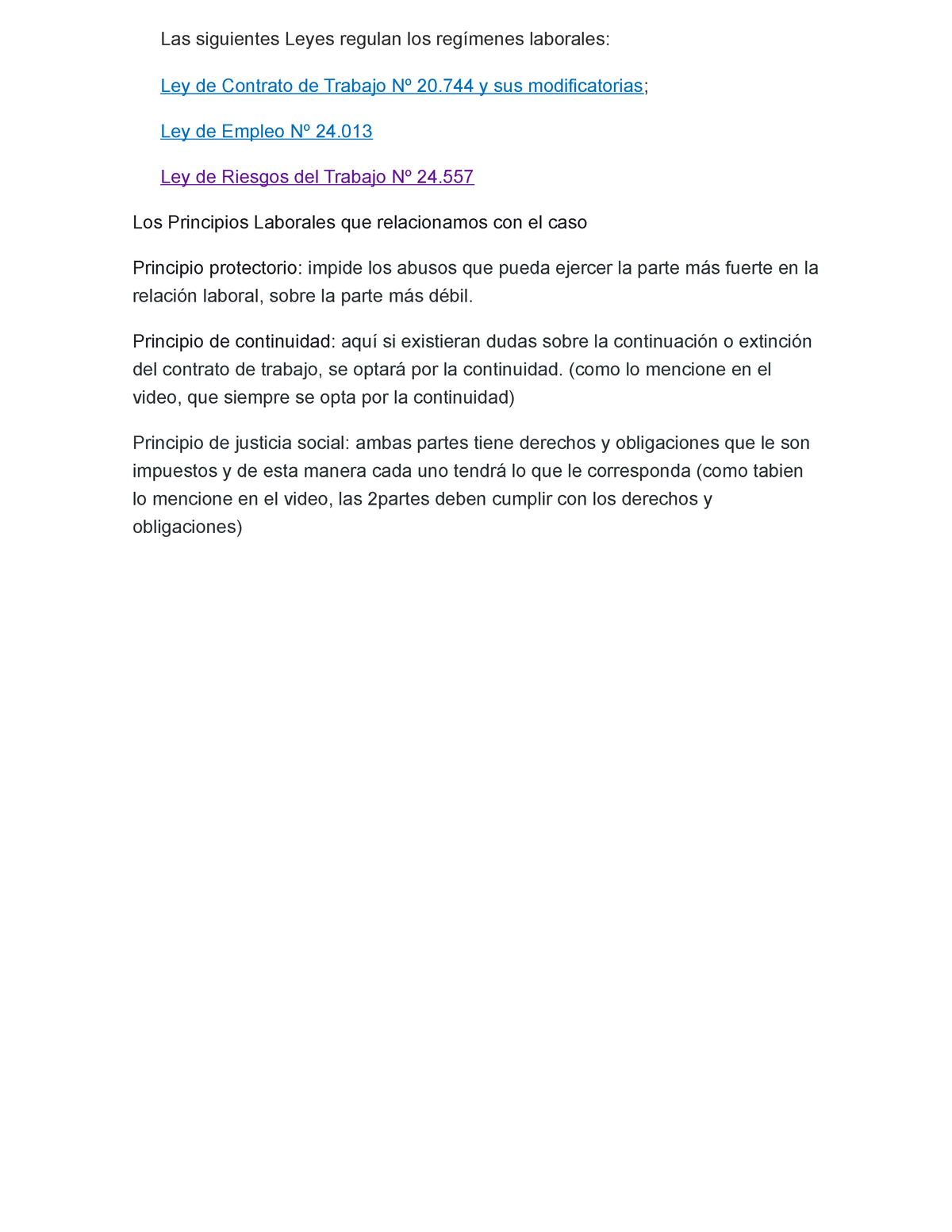 AE1 - DER LAB - Las Siguientes Leyes Regulan Los Regímenes Laborales ...