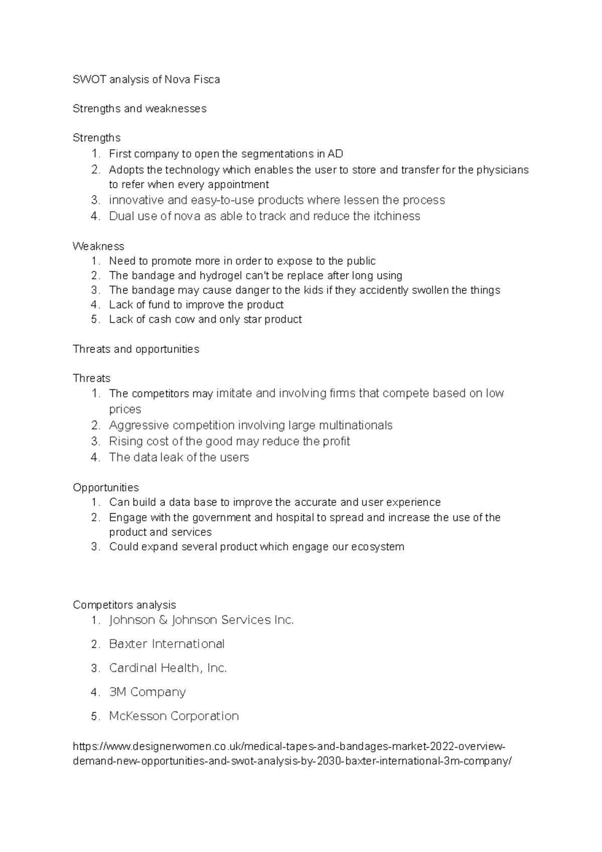 SWOT analysis of Nova Fisca - SWOT analysis of Nova Fisca Strengths and ...