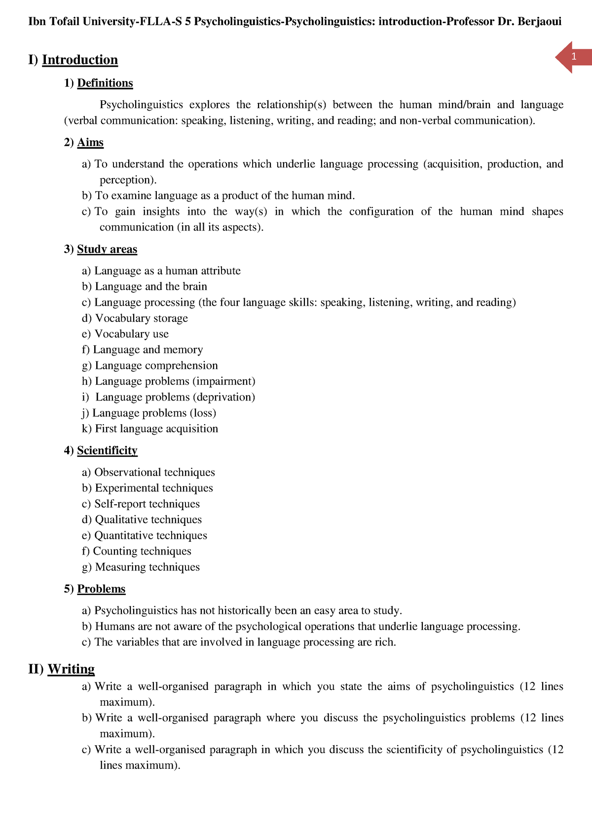 10-Professor Dr. Berjaoui-Psycholinguistics-Psycholinguistics ...