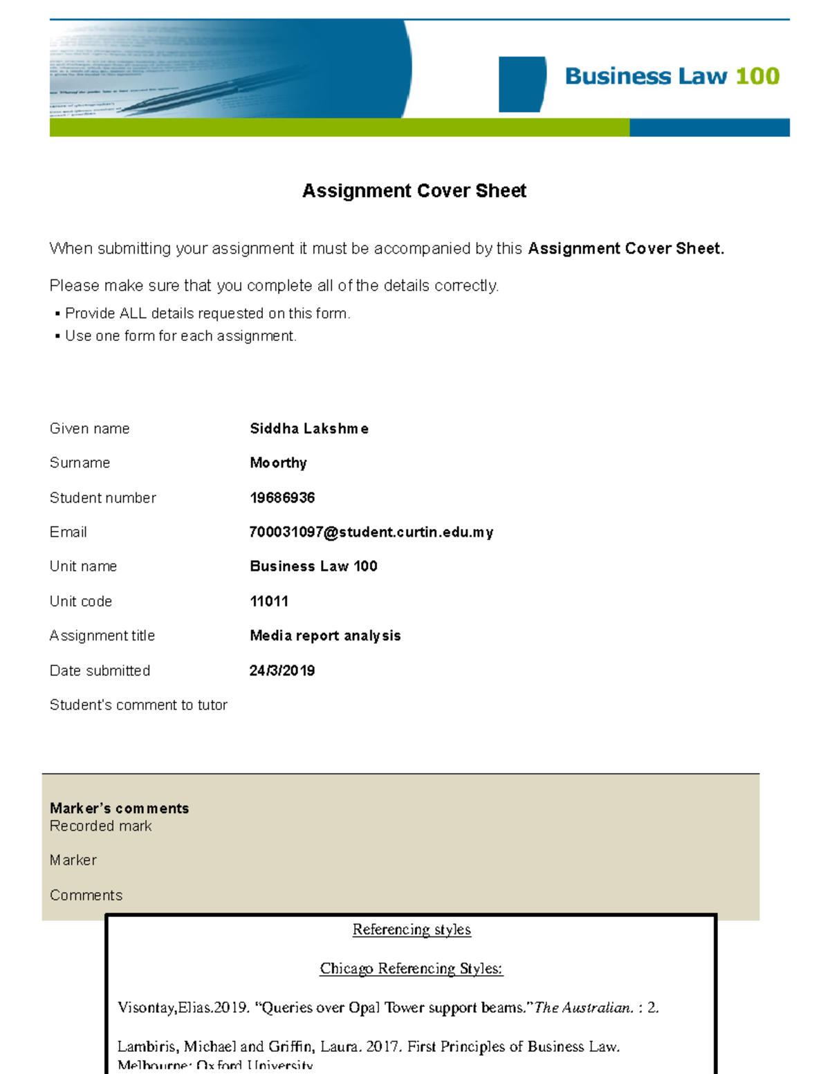 Curtin assessment extension image