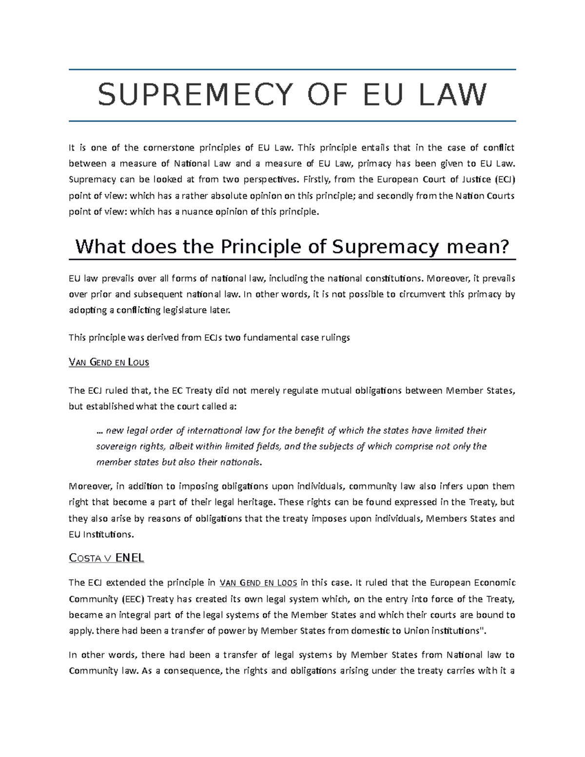 supremacy-of-eu-law-european-law-studocu