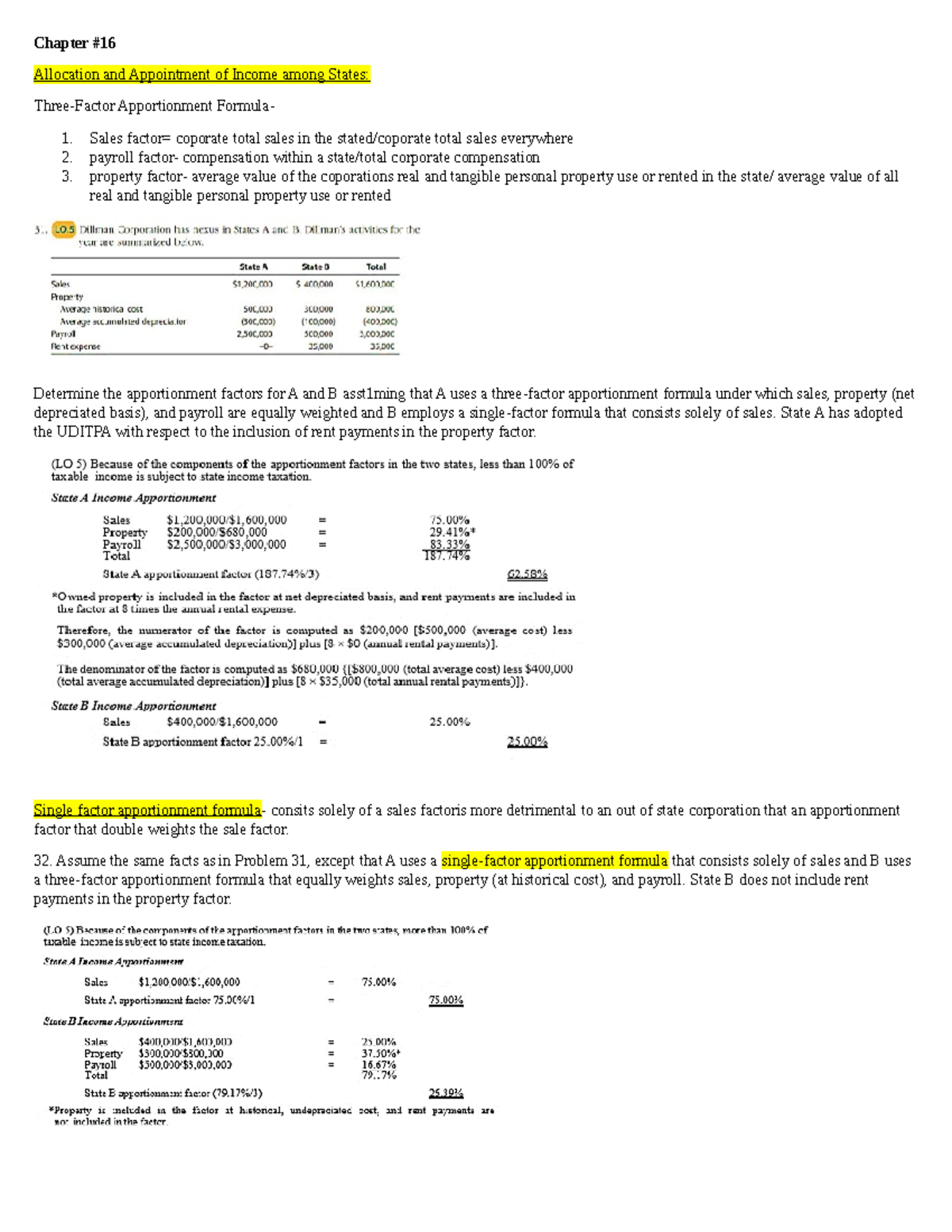Advance taxation final - Chapter # Allocation and Appointment of Income ...