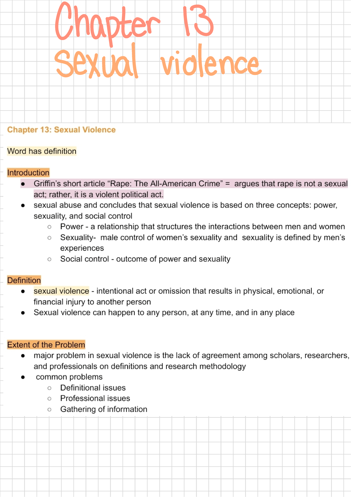 Chapter 13 Sexual Violence - Chapter 13 sexual violence Chapter 13 ...