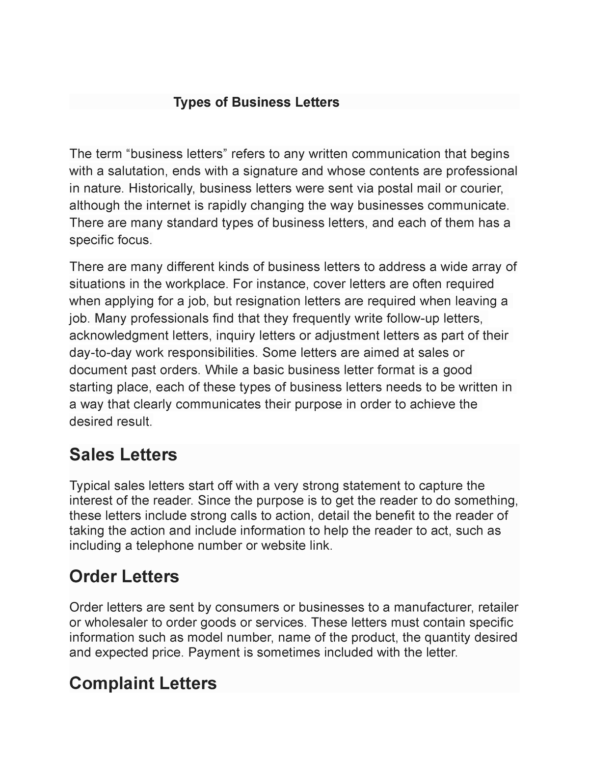 business-correspondance-letters-types-types-of-business-letters-the