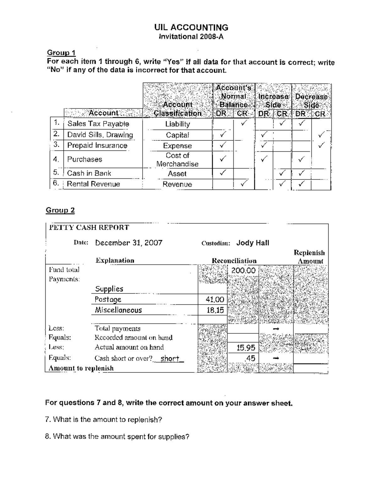 Accounting Sample Test ACCT 2301 Studocu   Thumb 1200 1553 