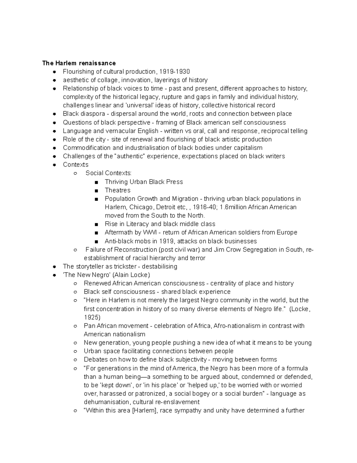 Week 4 Harlem Renaissance - The Harlem renaissance Flourishing of ...