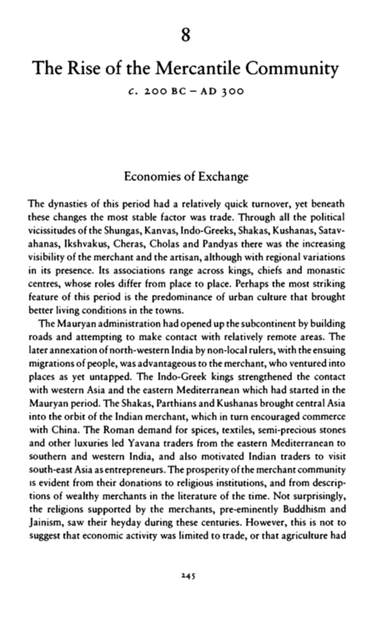 Trade - The Rise of the Mercantile Community C. Z O O BC - AD 300 8 ...