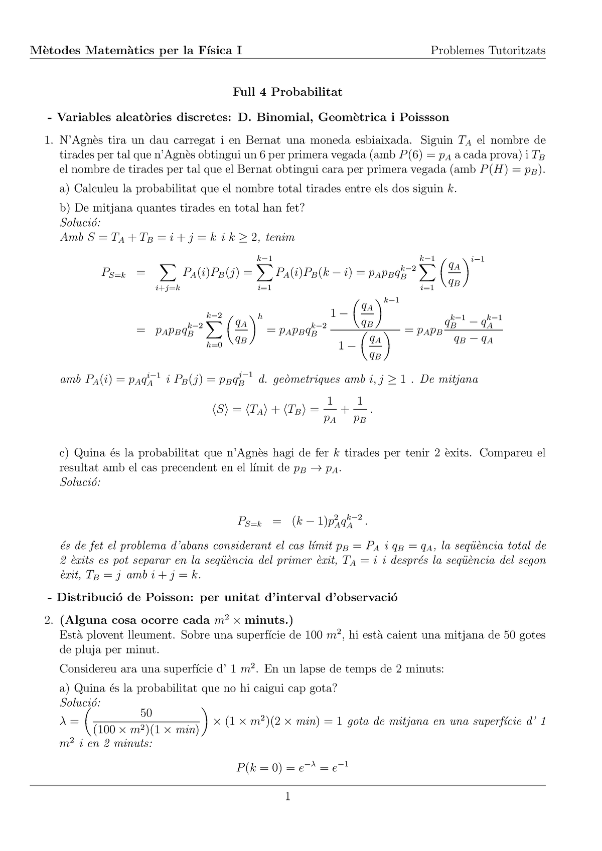 Sol Full Prob 4 - Con Soluciones - Full 4 Probabilitat Variables ...