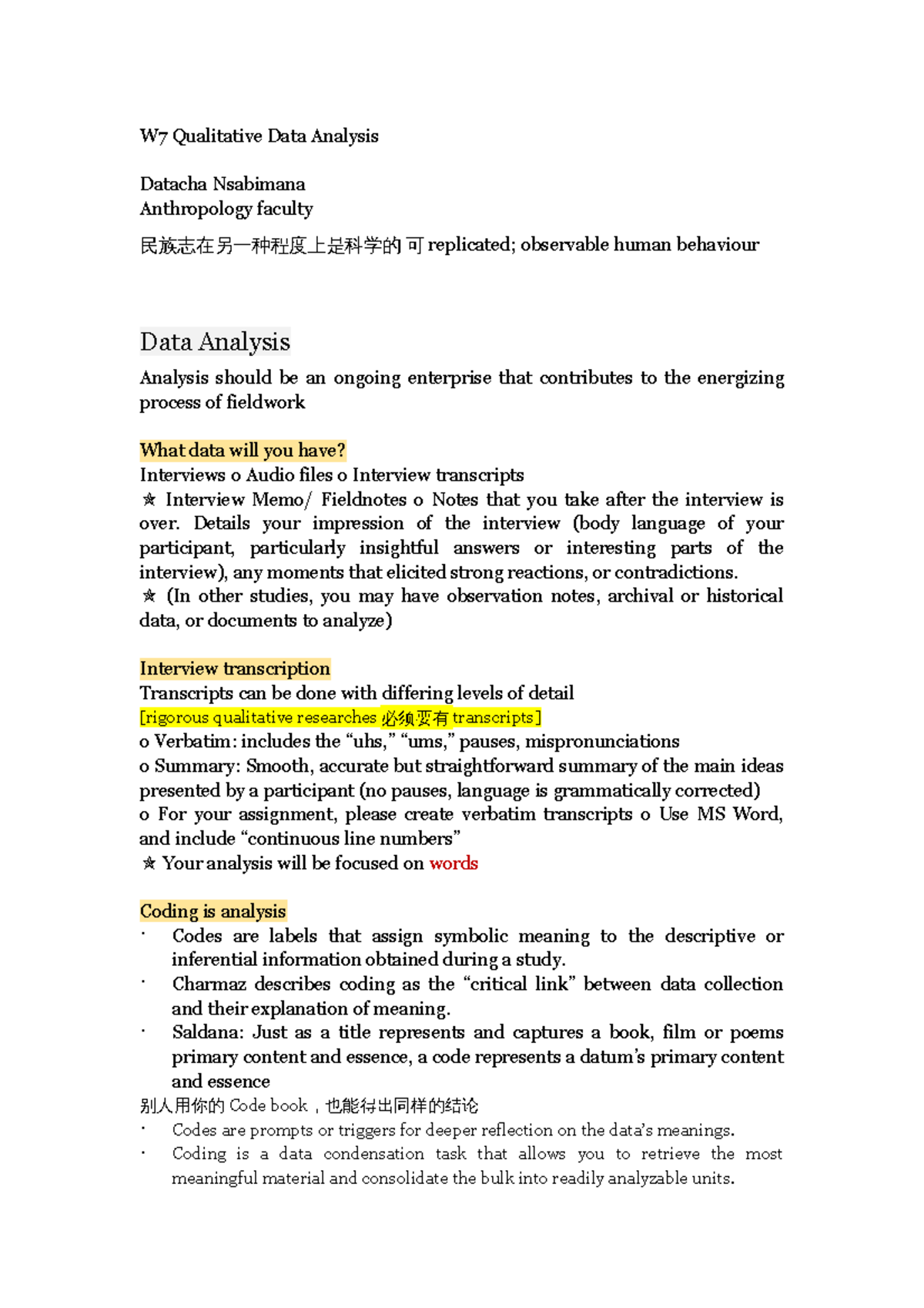 7 Qualitative Data Analysis - W7 Qualitative Data Analysis Datacha ...