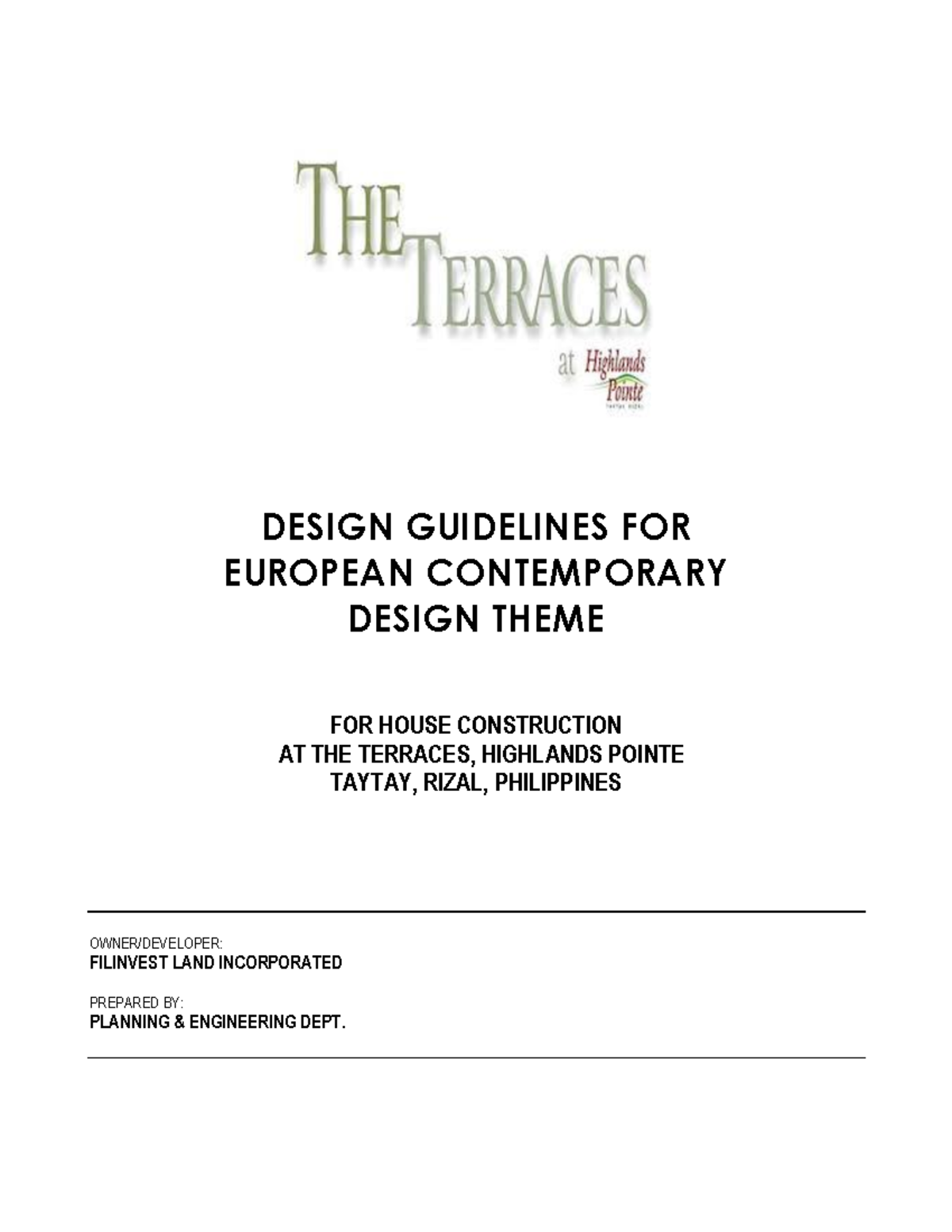 European Contemporary Design Guidelines - DESIGN GUIDELINES FOR ...