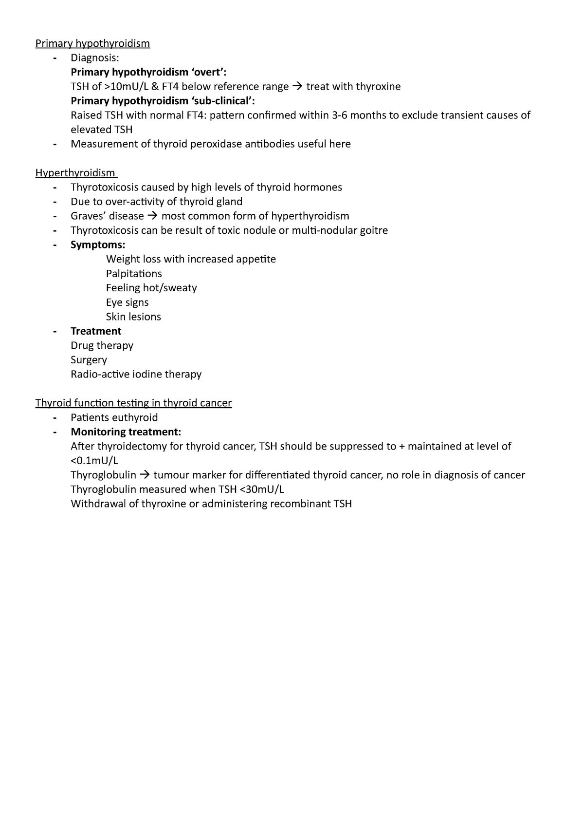 hypothyroidism thesis work