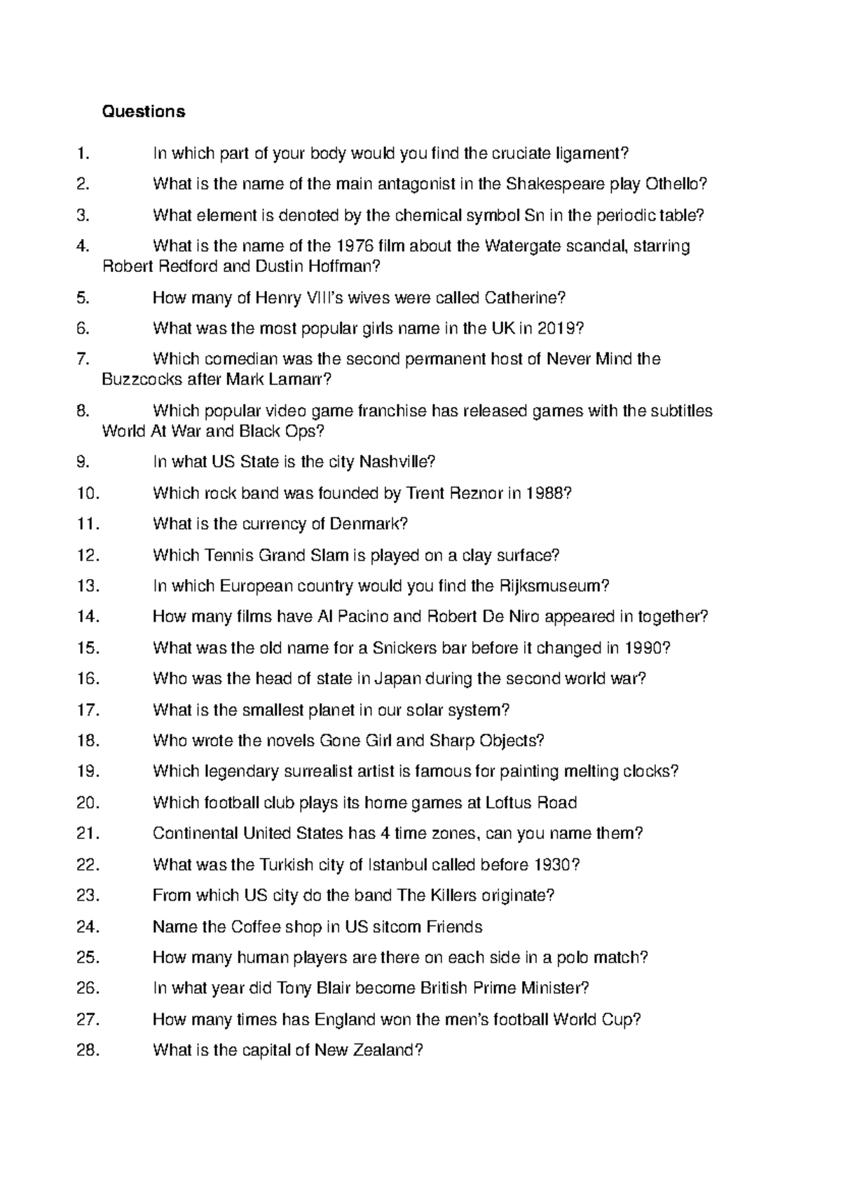 Questions: to a some random project supplied via teachers - PSY2010 ...