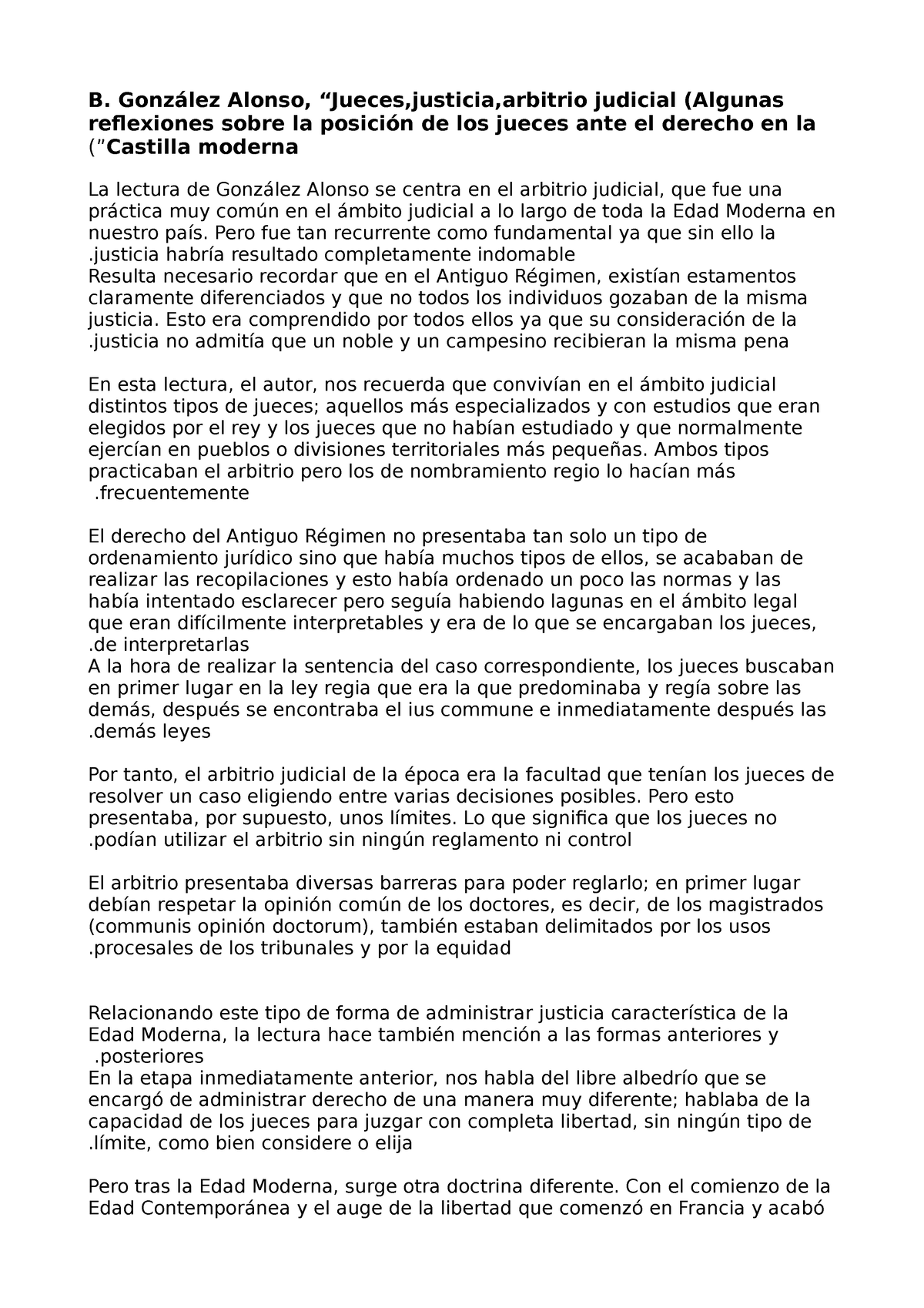 Práctica 3 Fundamentos - B. González Alonso, “Jueces,justicia,arbitrio ...