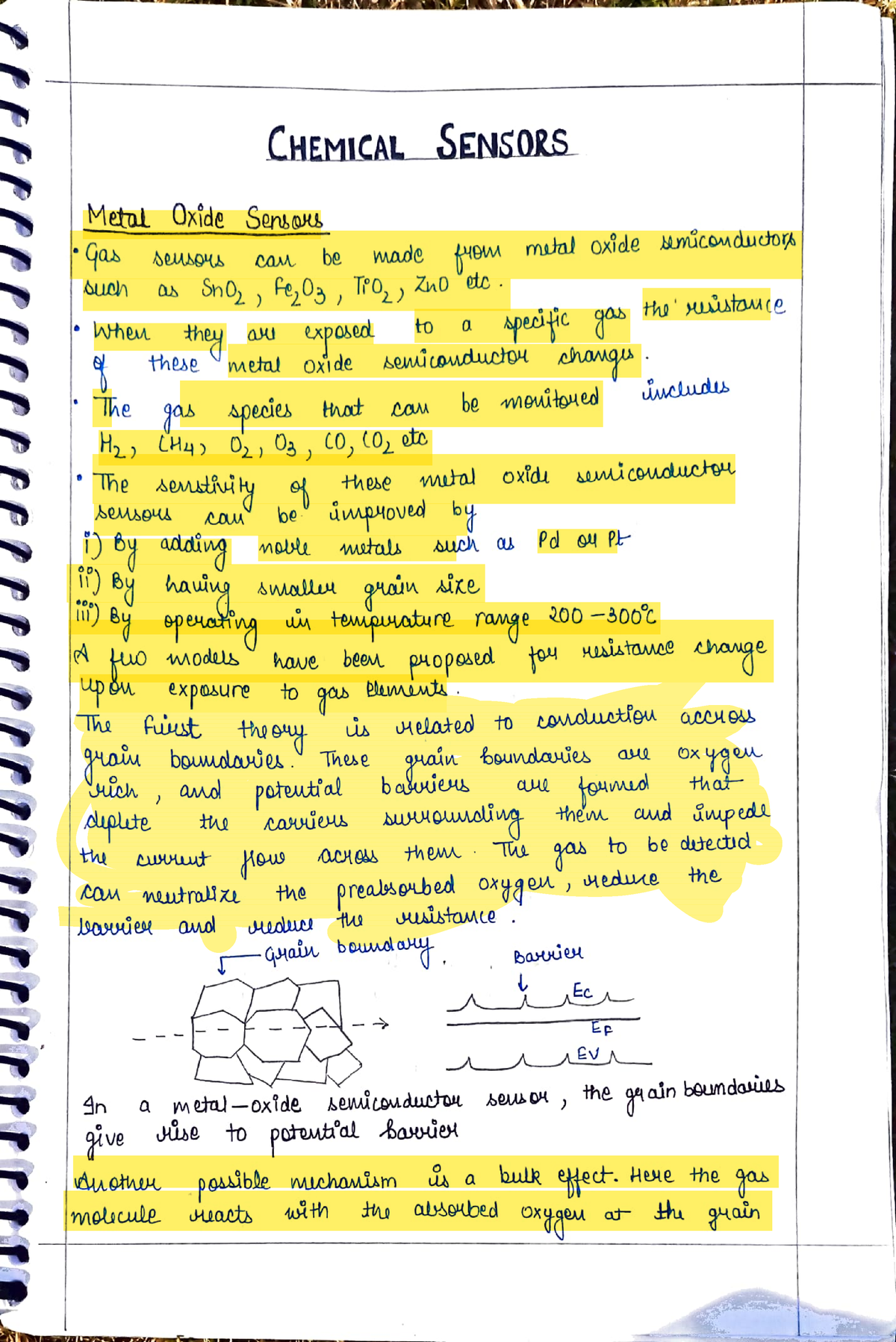 Chemical Notes Chemicalsensors Metul Oxide Sersons Gas Seusohs Cam Be Made Om Mual Oxide 3379