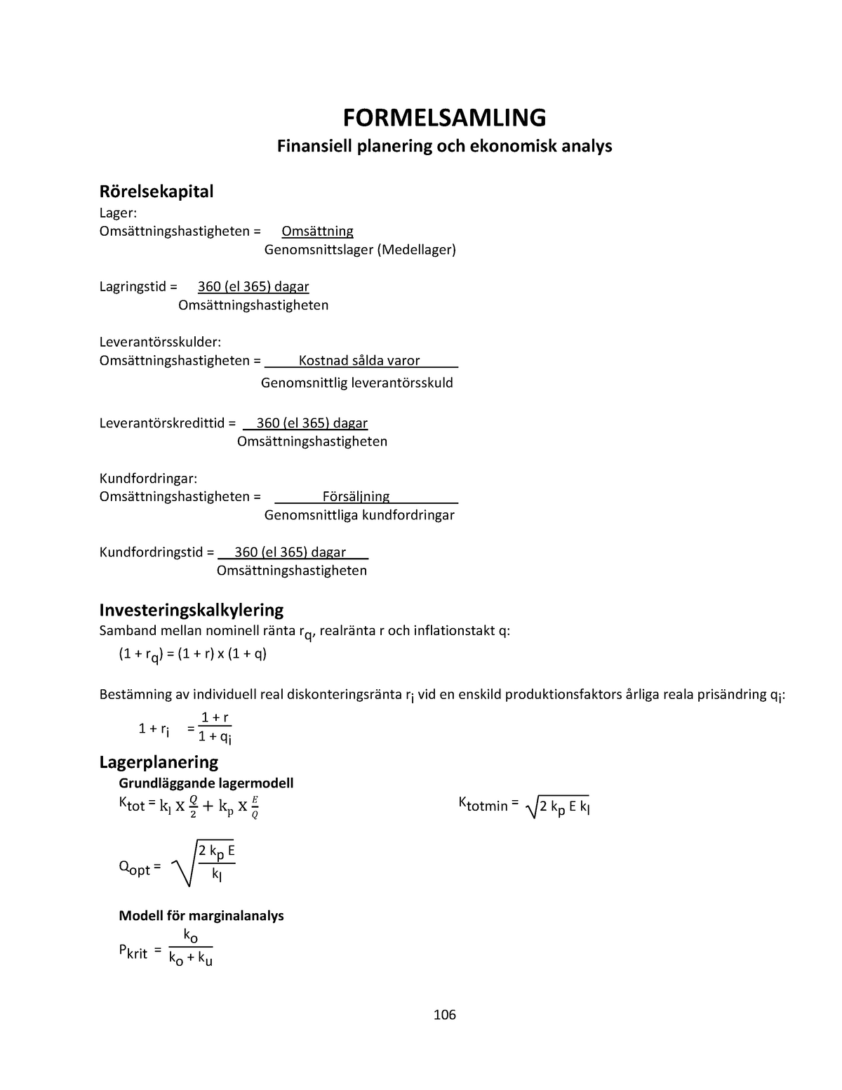 Formelsamling - Warning: TT: Undefined Function: 32 FORMELSAMLING ...