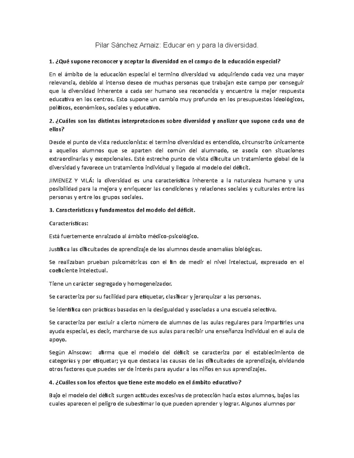 Educar EN Y PARA LA Diversidad - Pilar Sánchez Arnaiz: Educar en y para ...