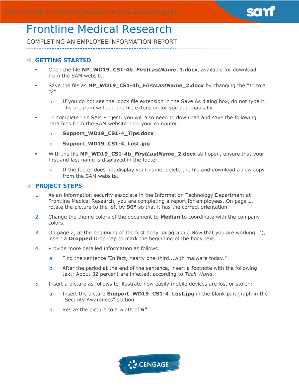 Instructions NP WD19 CS1-4b - Frontline Medical Research COMPLETING AN ...