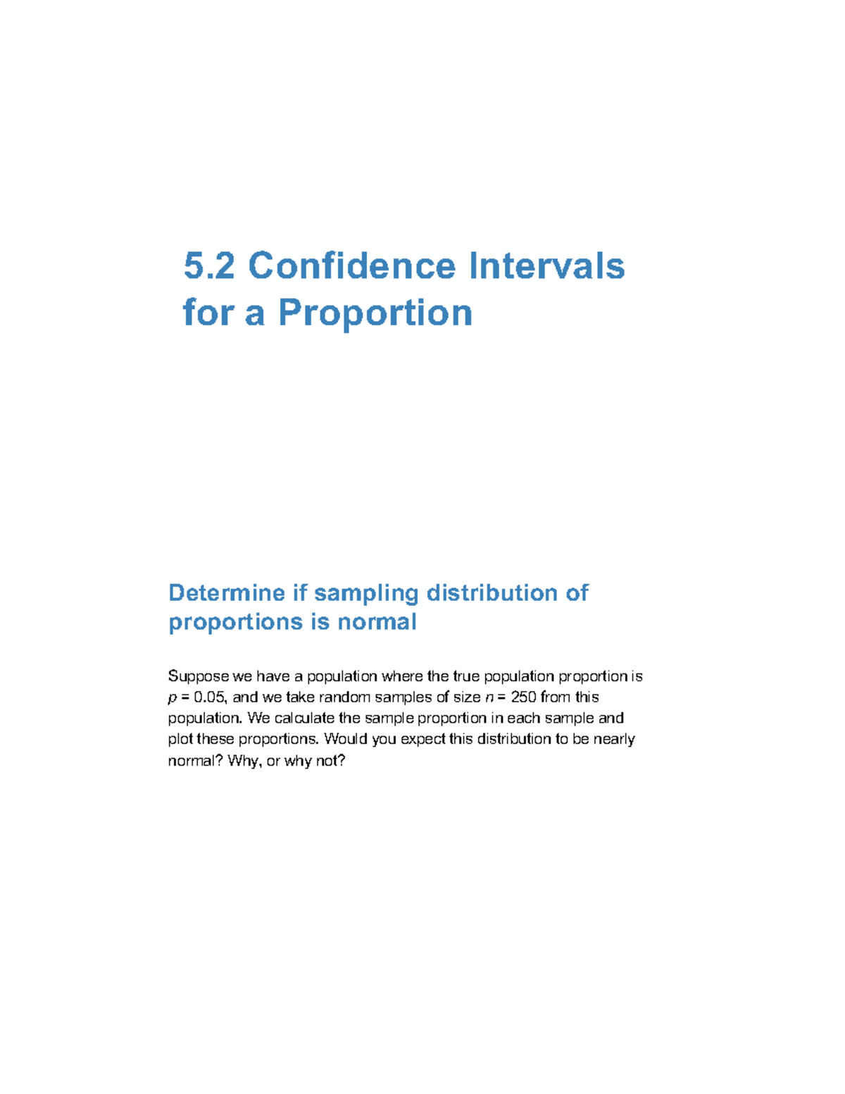 07 Confidence Interval Lecture Slides - 5 Confidence Intervals for a ...