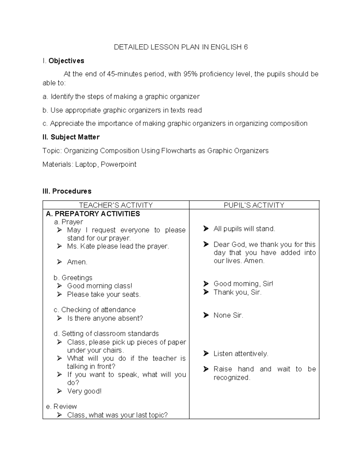 Lesson-PLAN-IN-DEMO 072127 - DETAILED LESSON PLAN IN ENGLISH 6 I ...