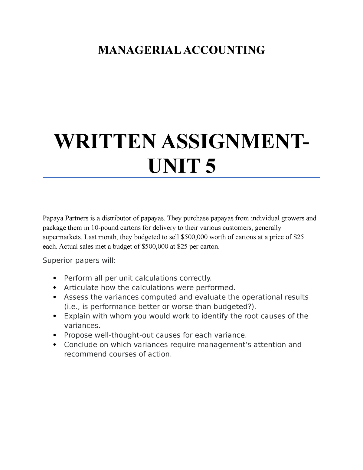 unit 5 accounting principles assignment