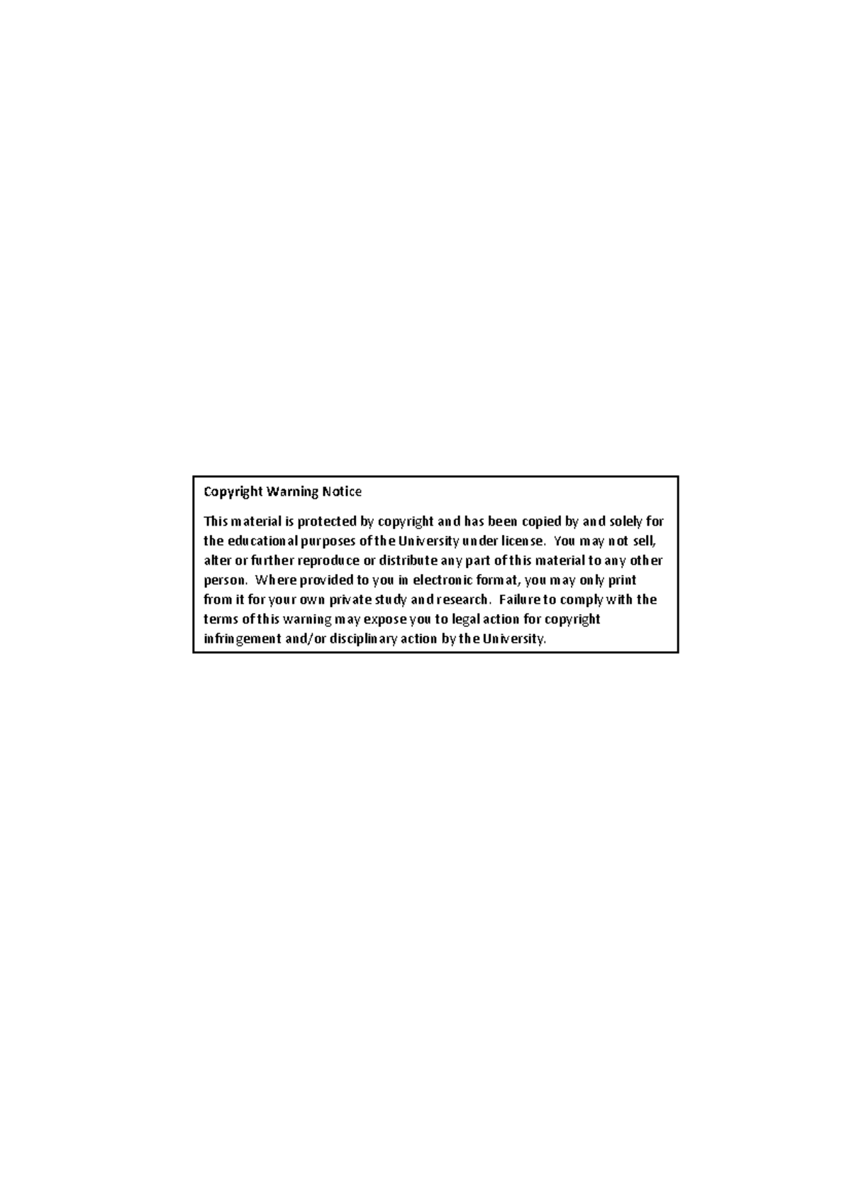 Contempary workplace - Copyright Warning Notice This material is ...