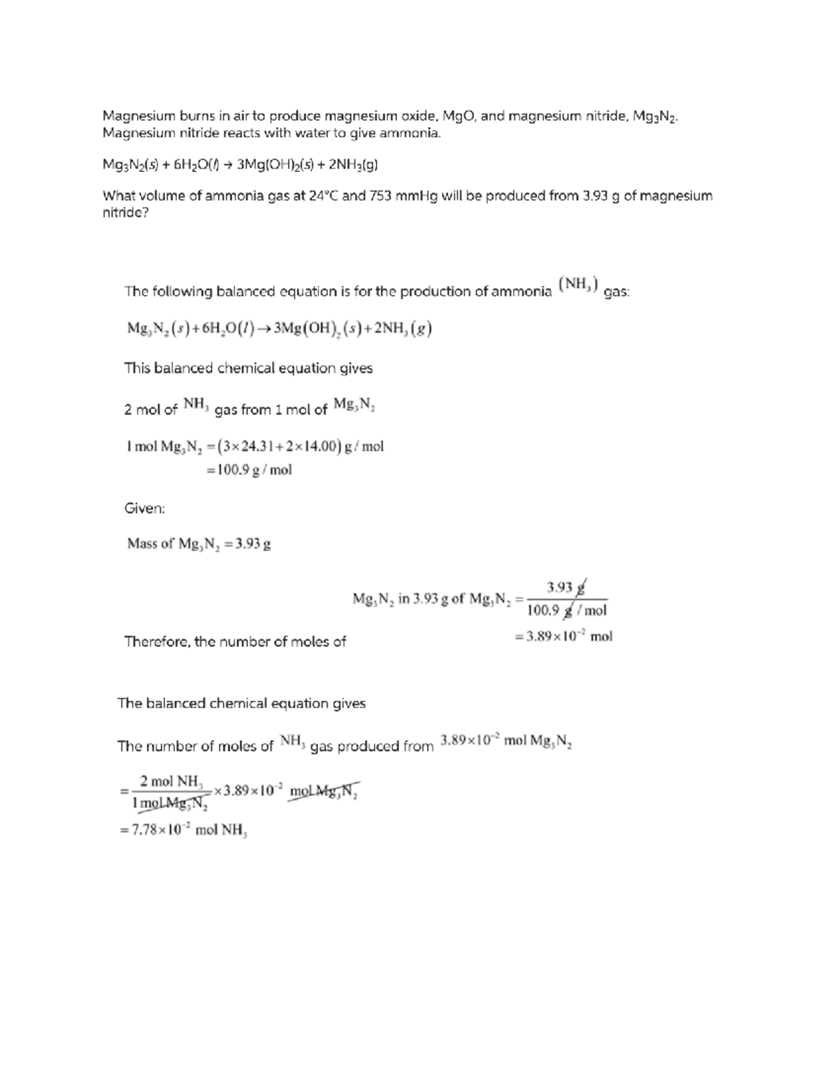 Doc1note89 - study example for the exam - CHEM 1011 - Studocu