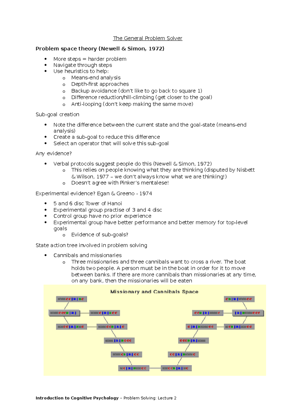 Problem solving - The general problem solver - The General Problem ...