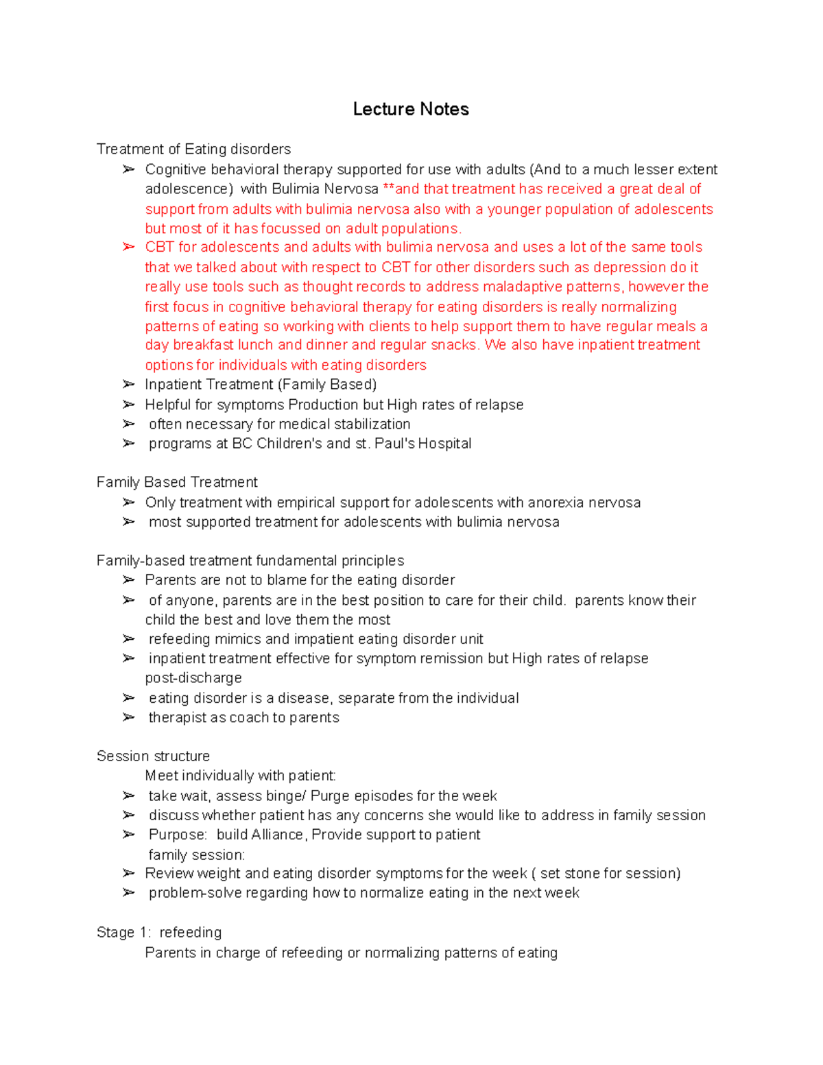 Psyc 241 Chapter 10 Notes - Lecture Notes Treatment of Eating disorders ...