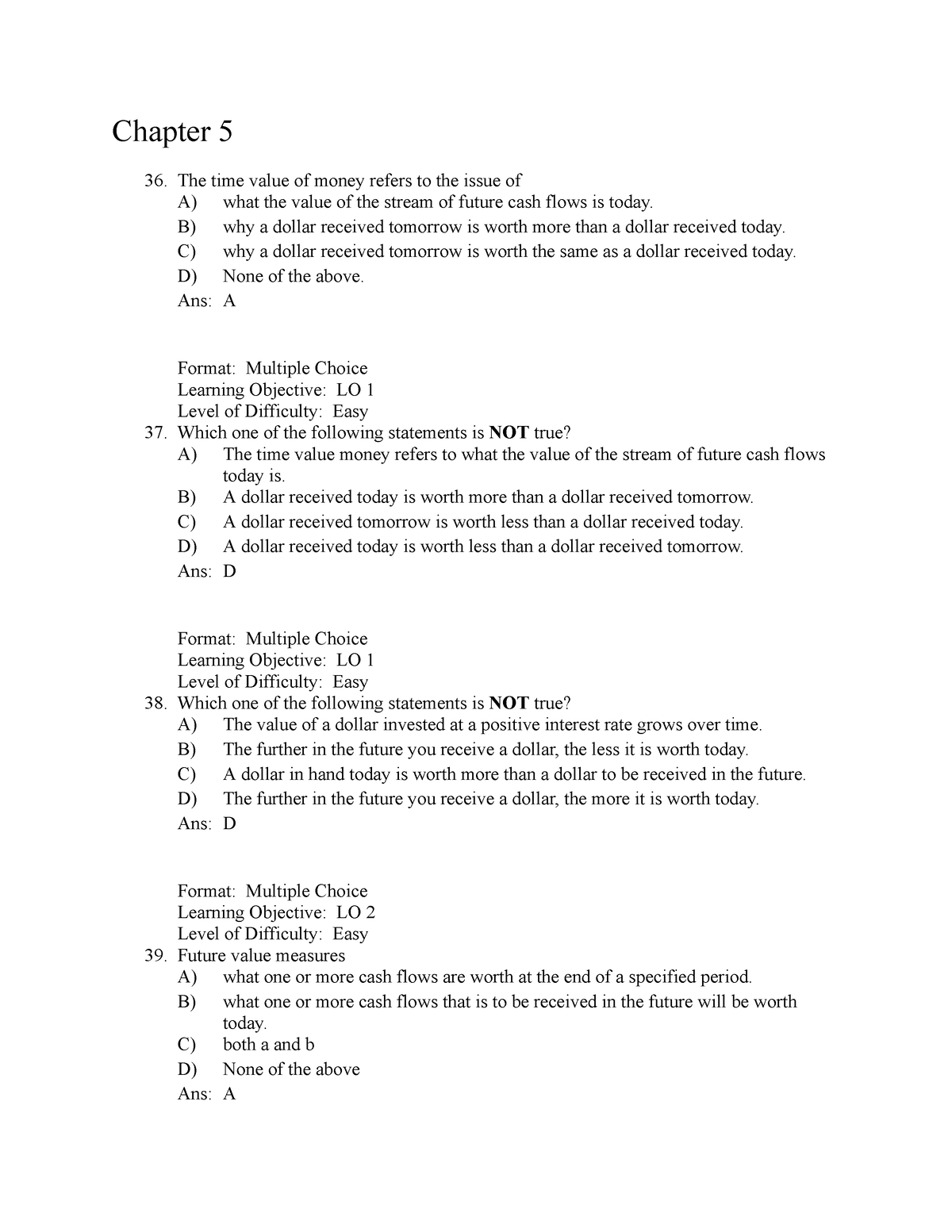 FULL-Source-FIN202 - Fin202 - Chapter 5 The Time Value Of Money Refers ...