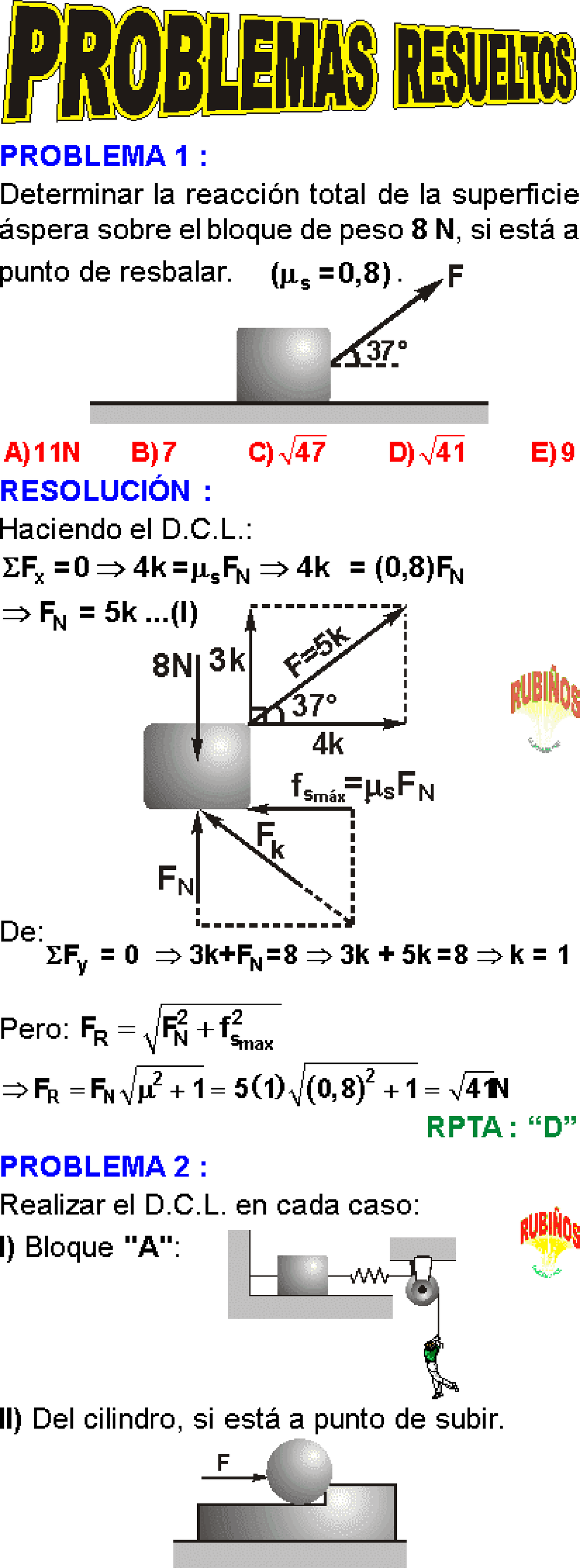 Ejercicios Sobre Fuerza De Rozamiento Fisica UCSM Studocu