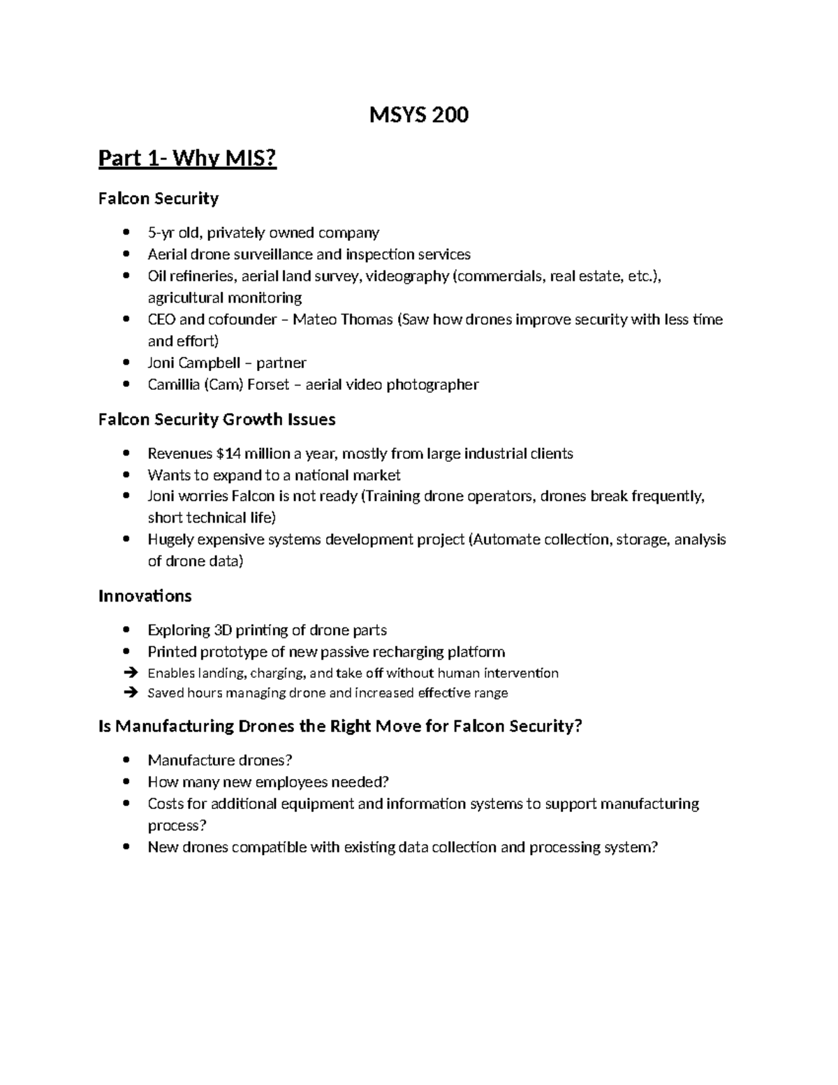 MSYS 200 - Some quick notes on MSYS200 - MSYS 200 Part 1- Why MIS ...