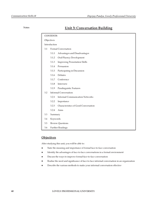 Communication Skills II Chapter 1 - CONTENT Unit 1: Speaking Skills ...