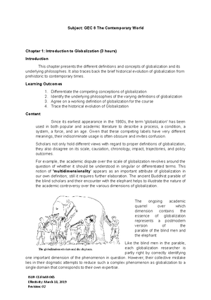 TCW - Module 2 - THE Structures OF Globalization - Chapter 2: The ...