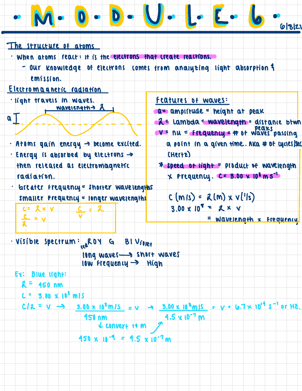 General Chemistry Module Notes - I. MMM . . G " 6 . G . . EEE . 666 ...