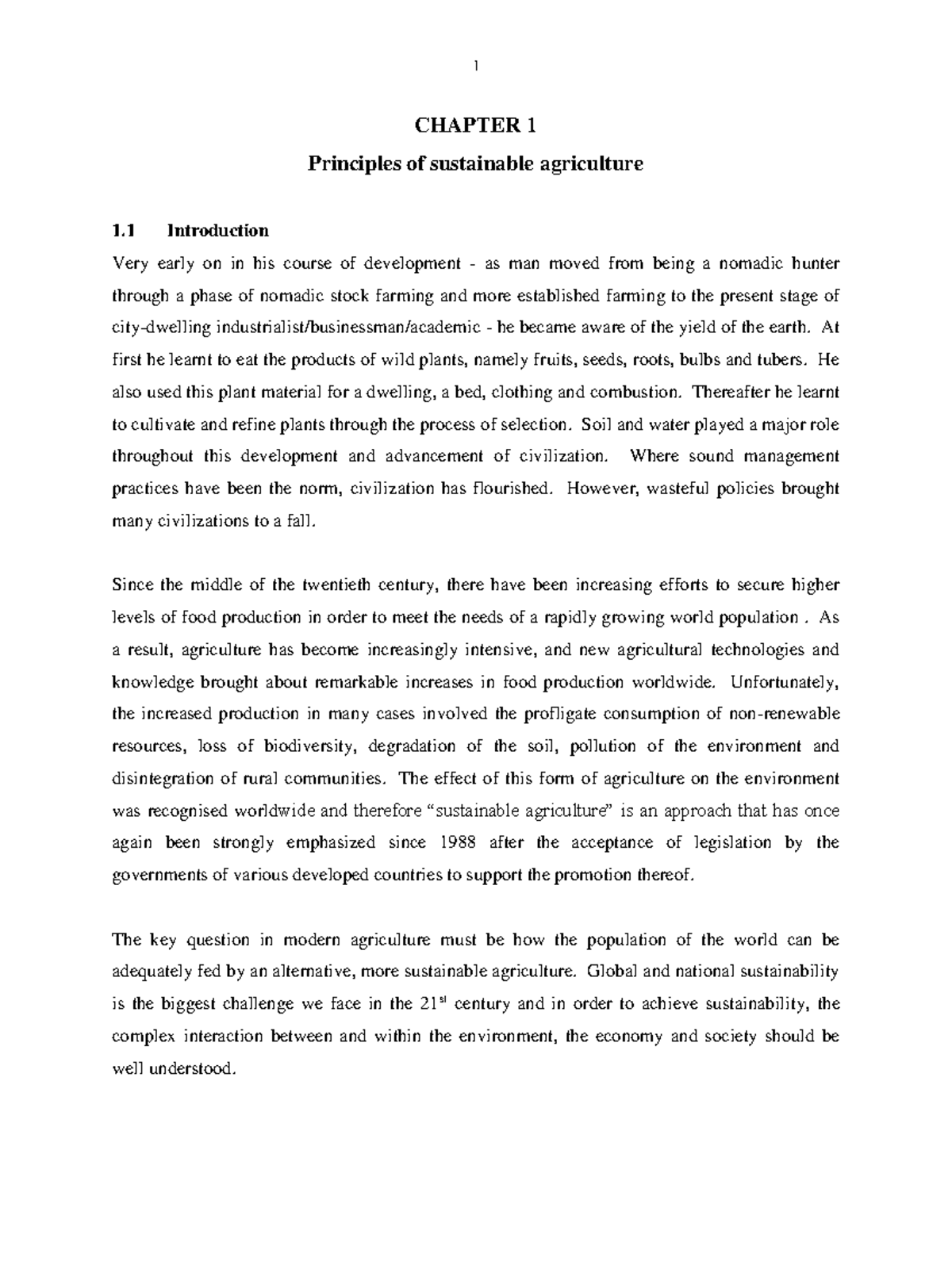 Dictation- Chapters 1 and 2 - CHAPTER 1 Principles of sustainable ...