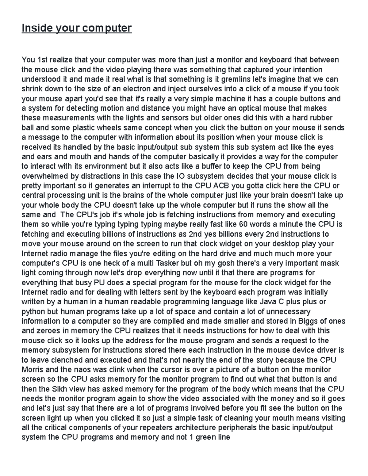 Inside your computer - Very high quality information - Inside your ...