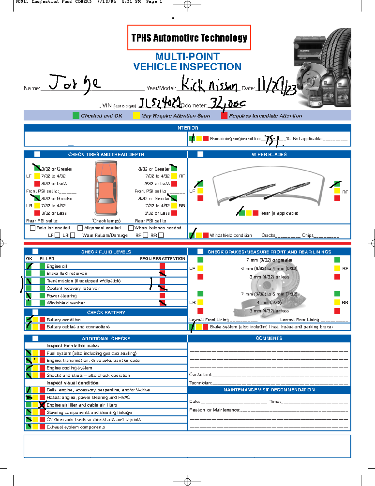 Kami Export - Jorge De La O - Vehicle Inspection - MULTI-POINT VEHICLE ...