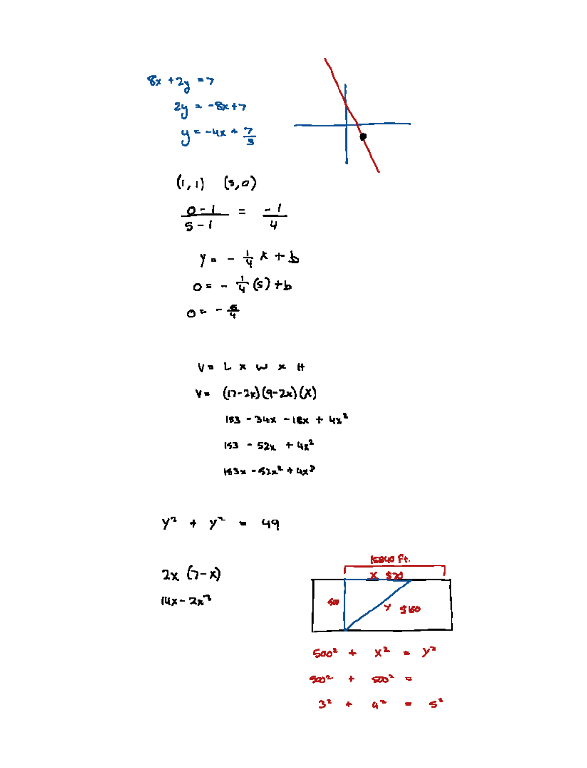 Calculus Questions Scrap Paper 8 28 7 2y 8 7 Y Y 11 S O Y X B O S Tb E V L X W X H V 17 2x 9