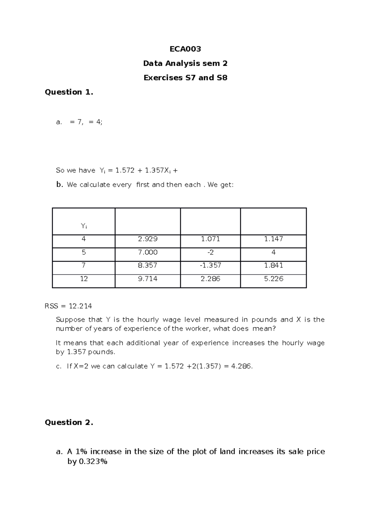 Solutions S7 and S8 - ECA Data Analysis sem 2 Exercises S7 and S ...
