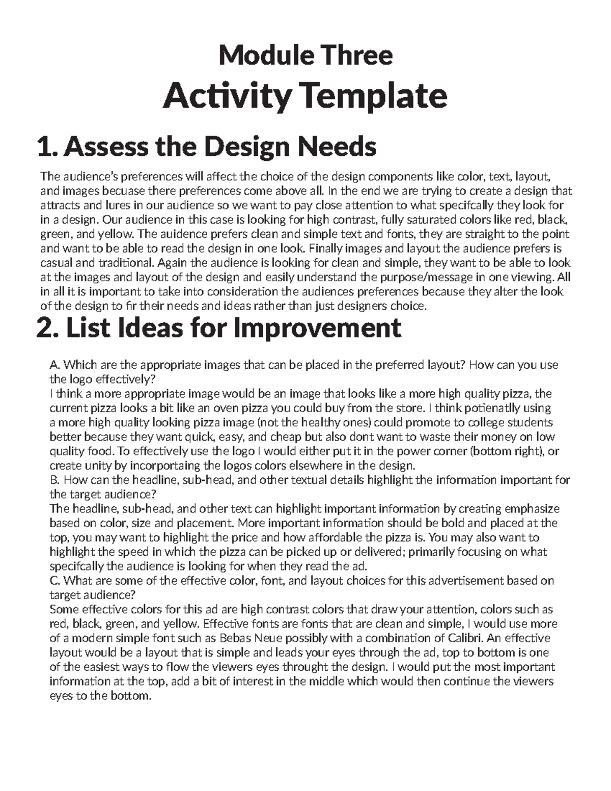 Rader GRA 280 Module Three Activity Template - Module Three Activity ...