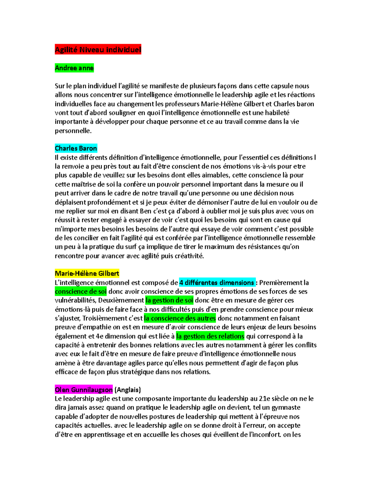 Resumer de la capsule Agilité MNG2109 ULaval Studocu