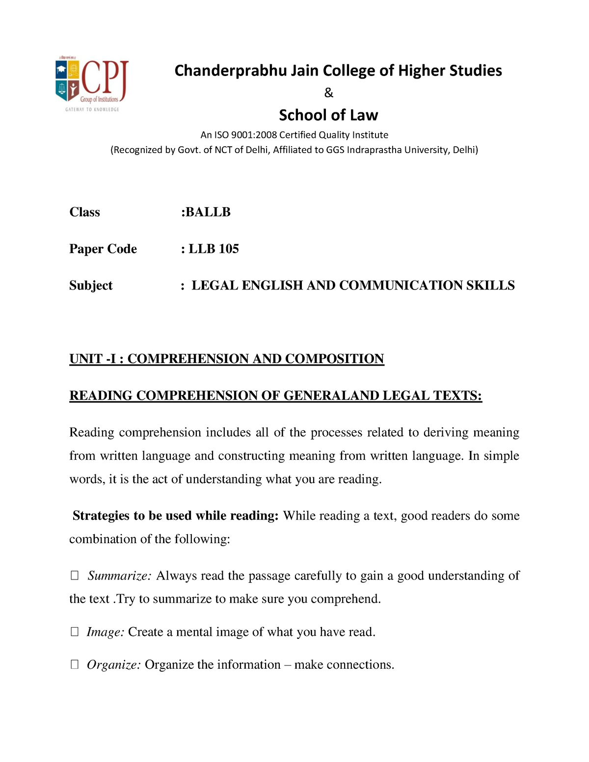 legal-english-cpj-notes-school-of-law-an-iso-9001-2008-certified